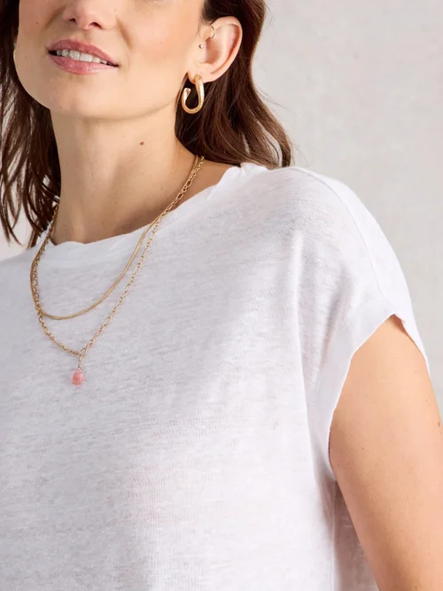 T-shirt en lin Rowan - Bril White - 52 Image 3