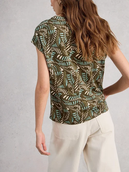 T-shirt en lin Rowan - Green Pr - 52 Image 4
