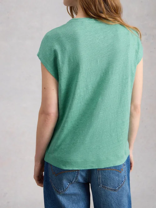 T-shirt en lin Rowan - Mid Teal - 52 Image 4