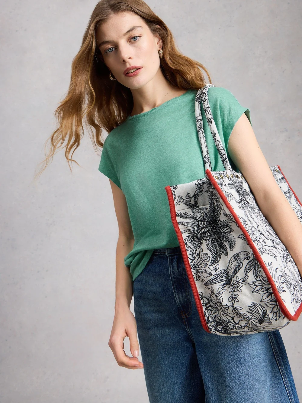 T-shirt en lin Rowan - Mid Teal - 52 Image 1