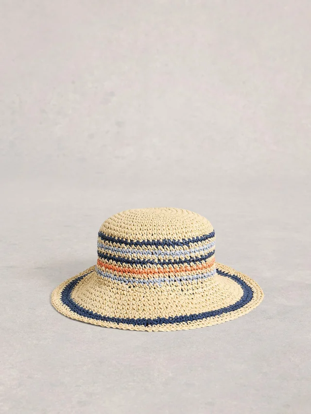 Chapeau seau rayé