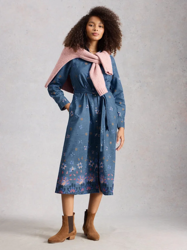 Robe midi en denim Lana