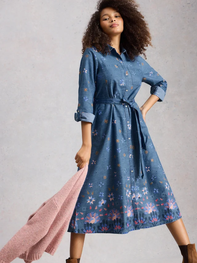 Robe midi en denim Lana