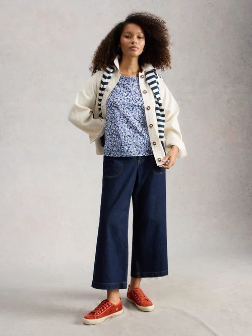 T-SHIRT EN MAILLOT WEAVER - Blue Pr - 52 Image 2