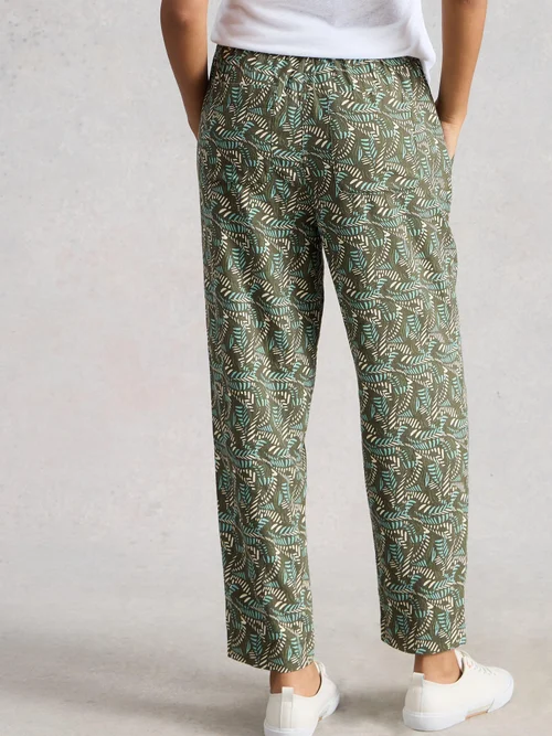 Pantalon En Lin Mélangé Elle - Green Mlt - 52/R Image 4