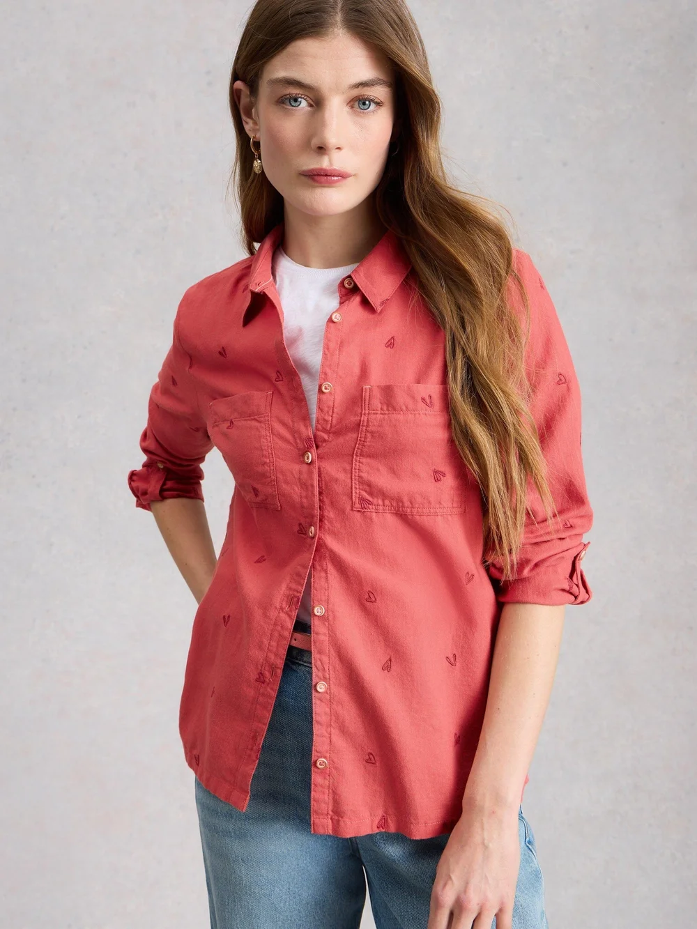 Chemise Sophie en coton biologique - Mid Pink - 52 Image 1
