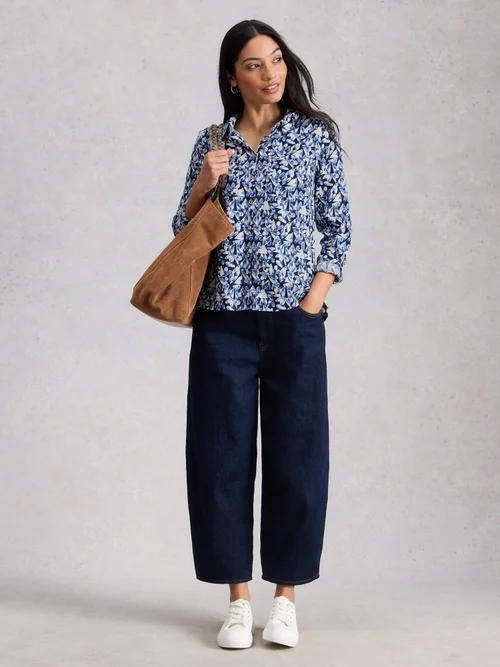 Chemise Sophie en coton biologique - Navy Pr - 48 Image 2