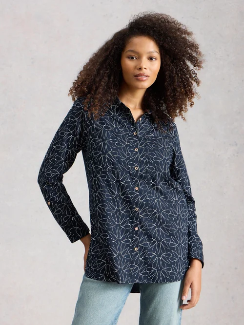 Chemise longue Sophie - Navy Pr - 40/R Image 1
