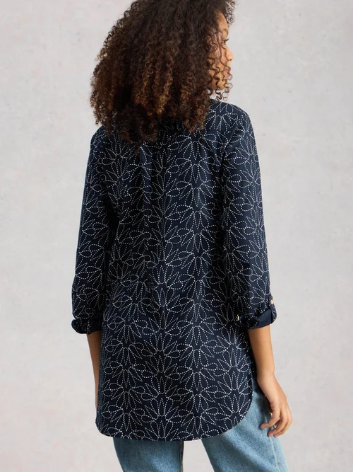 Chemise longue Sophie - Navy Pr - 40/R Image 4