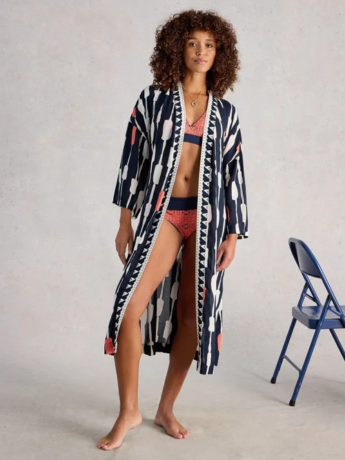 Kimono de plage Poppy - Navy Multi - XXL Image 2