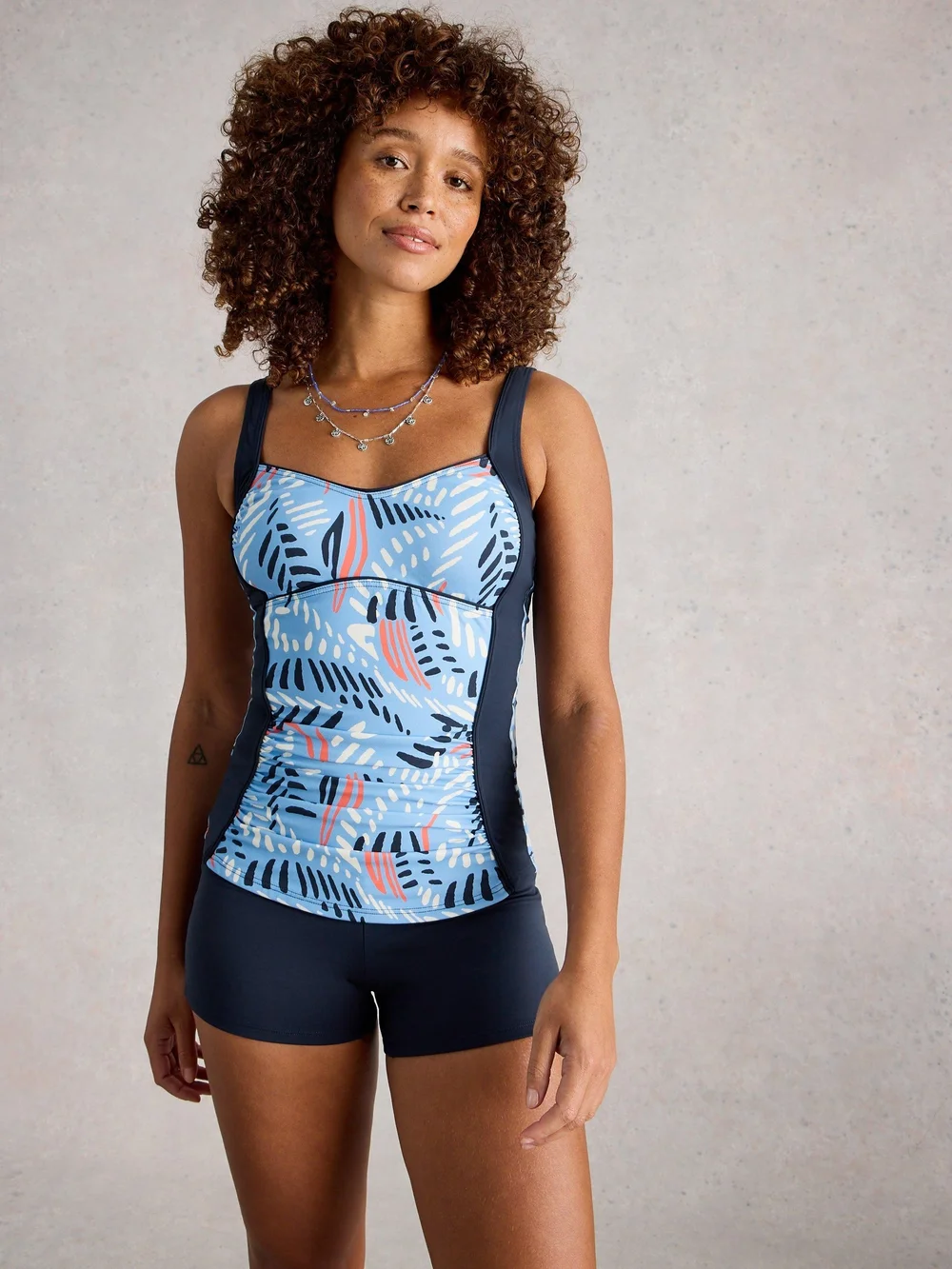 Haut de tankini anti-éclaboussures - Blue Mlt - 44 Image 1