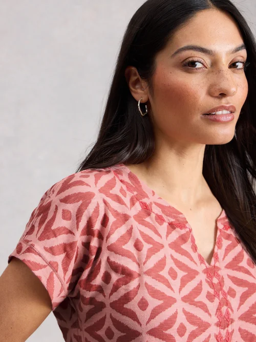 T-shirt brodé Nelly - Pink Mlt - 50 Image 3