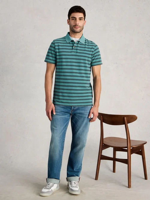 Polo Utility Stripe SS - Blue Mlt - XL/R Image 2