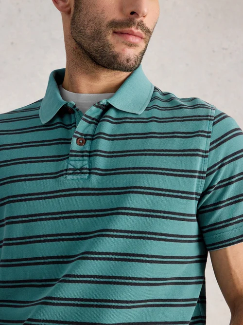 Polo Utility Stripe SS - Blue Mlt - XL/R Image 3