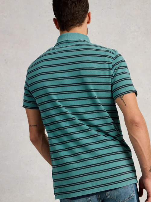 Polo Utility Stripe SS - Blue Mlt - XL/R Image 4