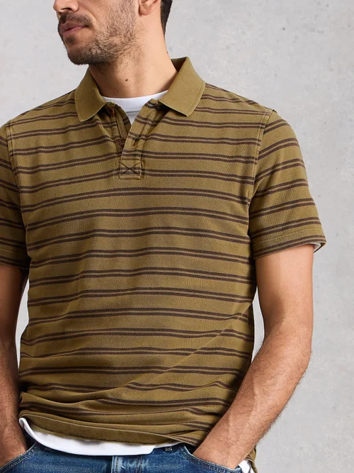 Polo Utility Stripe SS - Green Mlt - XL/R Image 3