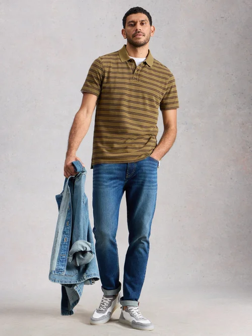 Polo Utility Stripe SS - Green Mlt - XL/R Image 2