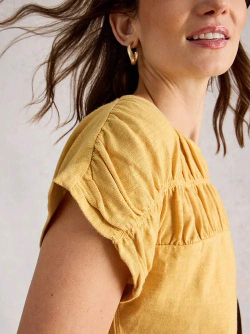 Tee-shirt froncé Rachel - Lgt Yellow - 52 Image 1