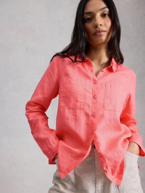Chemise en lin Sophie - Mid Coral - 52 Image 1