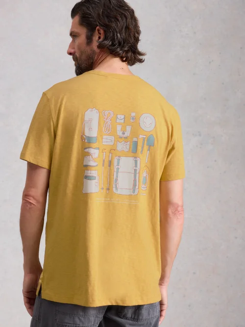 T-shirt graphique de camping Abersoch - Yellow Pr - XXL/R Image 4