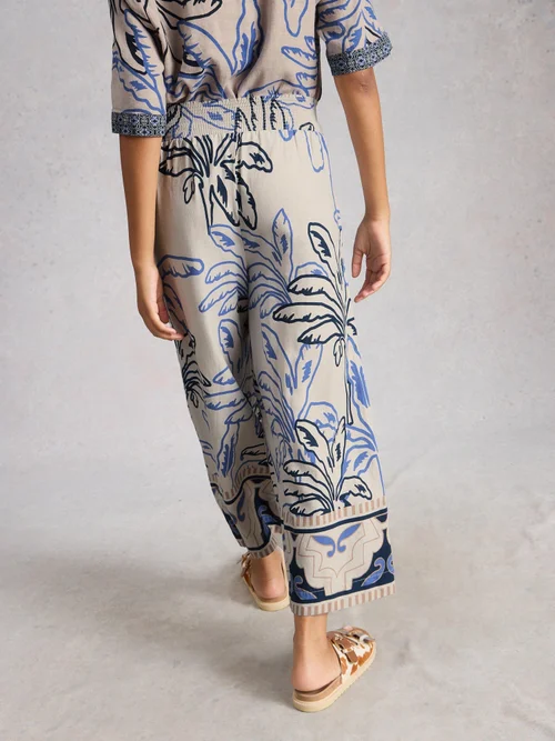 Culotte Shelly en lin mélangé - Ivory Mlt - 52/R Image 4