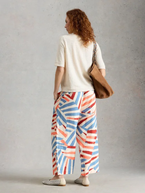 Culotte Shelly en lin mélangé - Ivory Mlt - 52/R Image 4