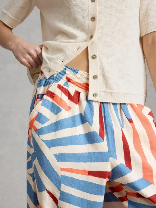 Culotte Shelly en lin mélangé - Ivory Mlt - 52/R Image 3