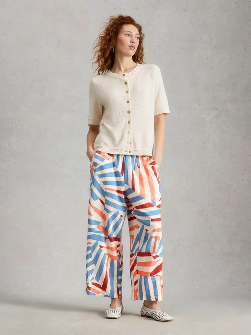 Culotte Shelly en lin mélangé - Ivory Mlt - 52/R Image 1