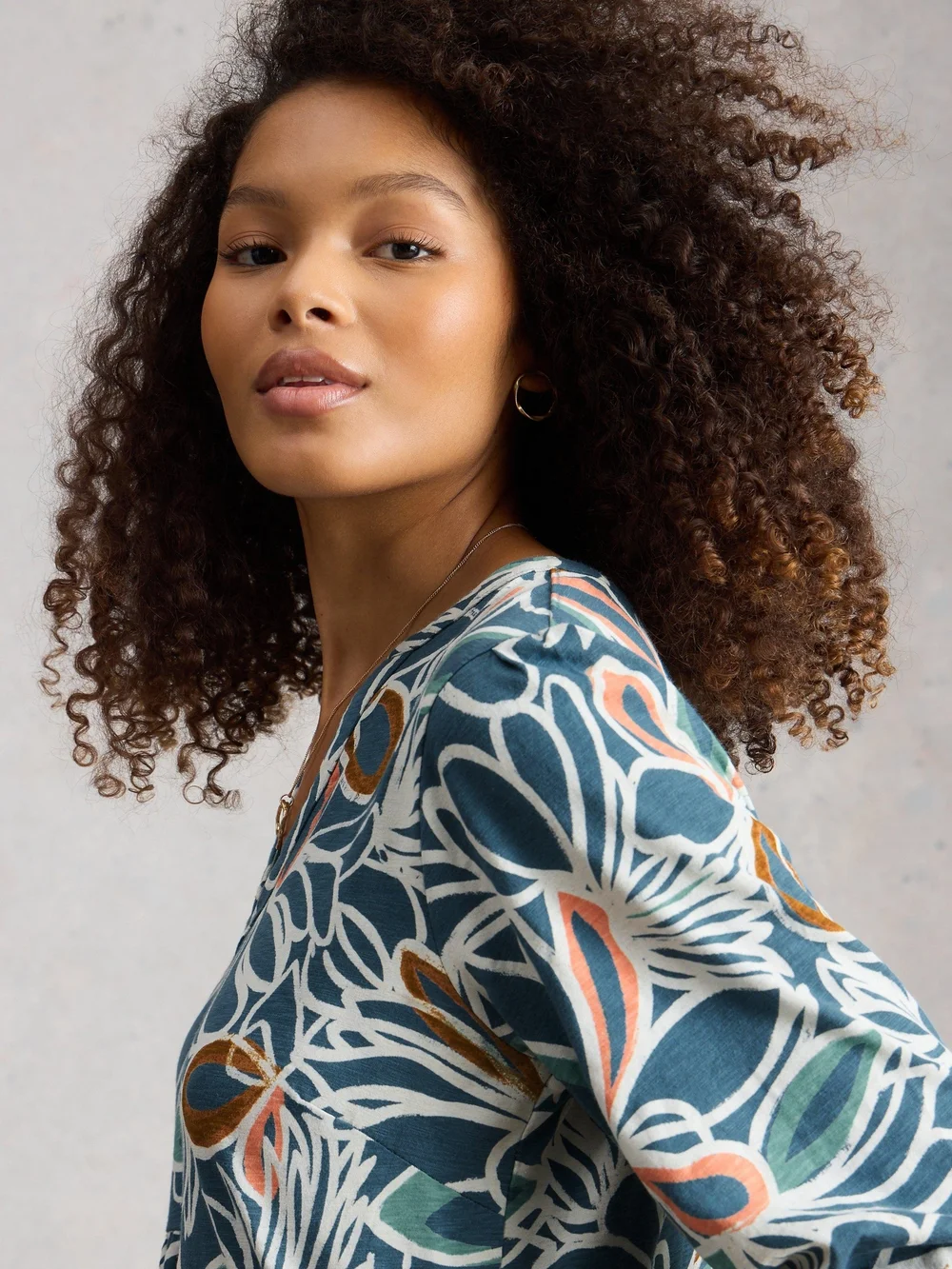 Tunique MARTA - Teal Pr - 52 Image 1