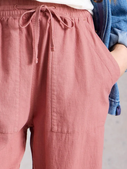 Pantalon En Lin Mélangé Elle - Dus Pink - 52/R Image 3