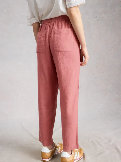 Pantalon En Lin Mélangé Elle - Dus Pink - 52/R Image 4