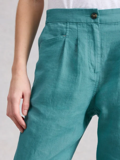 Pantalon En Lin Rowena - Mid Teal - 52/R Image 3