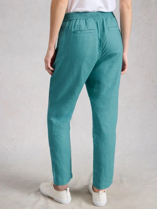 Pantalon En Lin Rowena - Mid Teal - 52/R Image 4