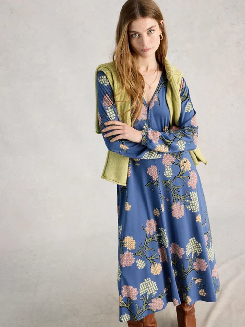 Robe en jersey Megan - Blue Mlt - 52/R Image 3