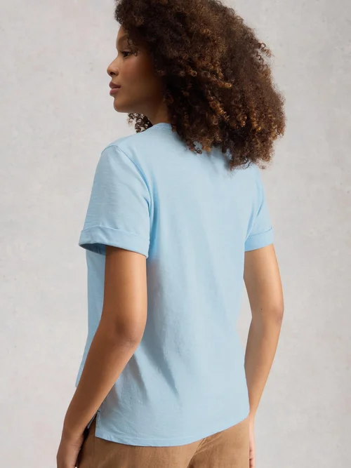 T-SHIRT BRODÉ GINA - Mid Blue - 52 Image 4