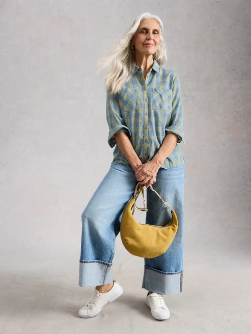 Chemise à carreaux bio Sophie - Blue Mlt - 52 Image 2