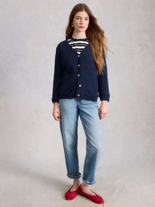 Cardigan Nova en mélange de lin - Dark Navy - 52 Image 2