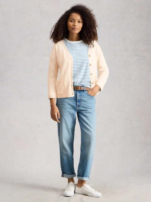 Cardigan Nova en mélange de lin - Nat White - 52 Image 1