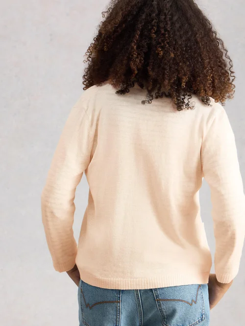 Cardigan Nova en mélange de lin - Nat White - 52 Image 4
