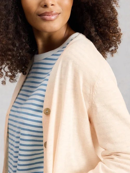 Cardigan Nova en mélange de lin - Nat White - 52 Image 3