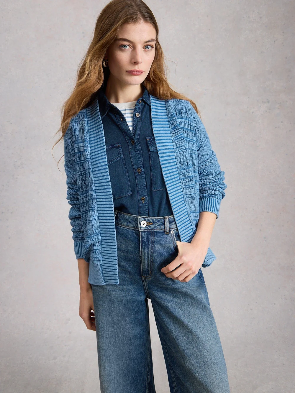 KIMBERLY CARDI - Mid Blue - XL Image 1