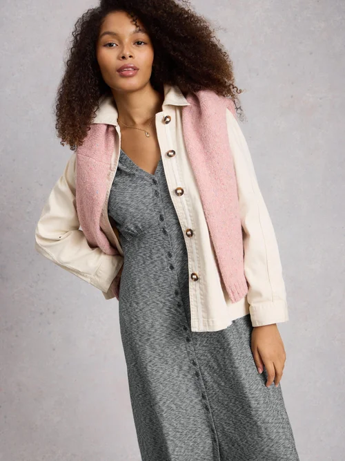 Robe Megan en jersey boutonnée - Navy Multi - 52/R Image 1