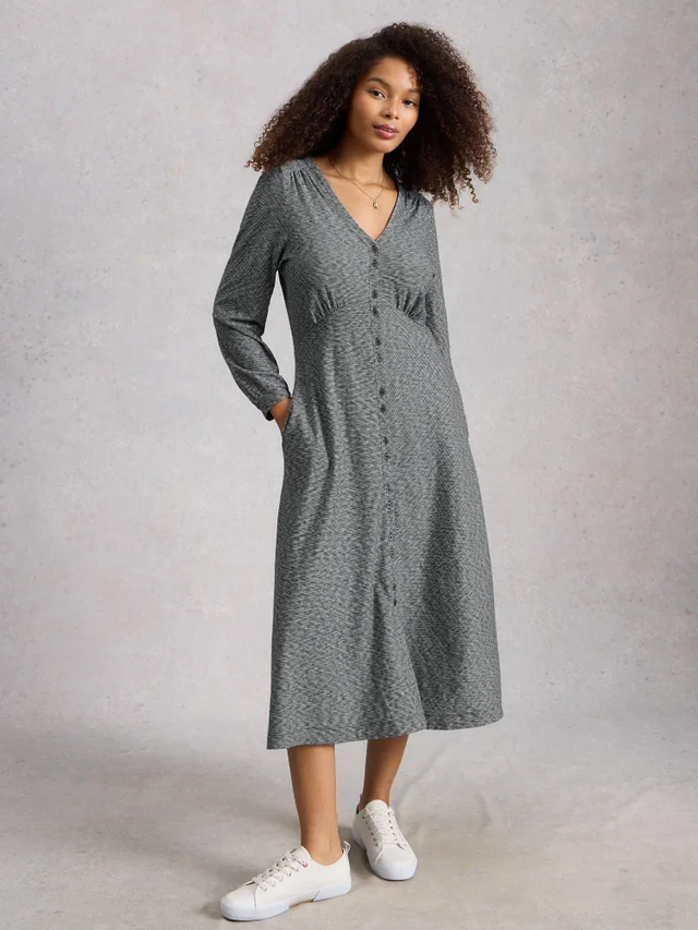 Robe Megan en jersey boutonnée
