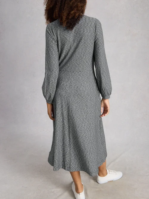 Robe Megan en jersey boutonnée - Navy Multi - 52/R Image 4
