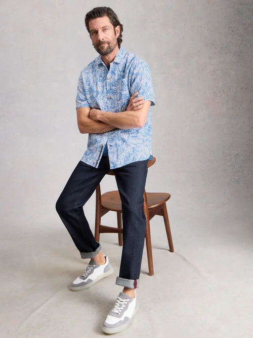 Chemise Hayle SS à imprimé feuilles - White Pr - XXXL/R Image 1