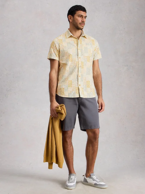 Chemise à écusson Finsbury SS - Yellow Pr - XXXL/R Image 2