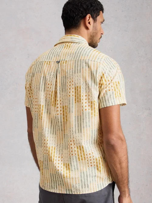 Chemise à écusson Finsbury SS - Yellow Pr - XXL/R Image 4