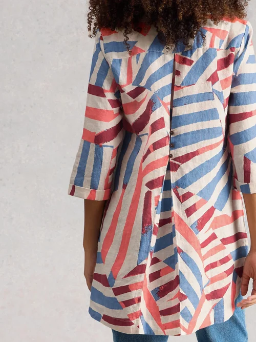 Tunique en lin Bianca - Ivory Mlt - 52/R Image 4