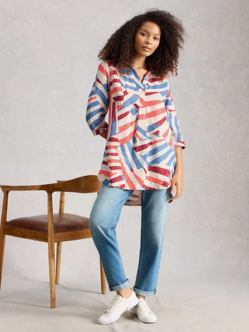 Tunique en lin Bianca - Ivory Mlt - 52/R Image 2