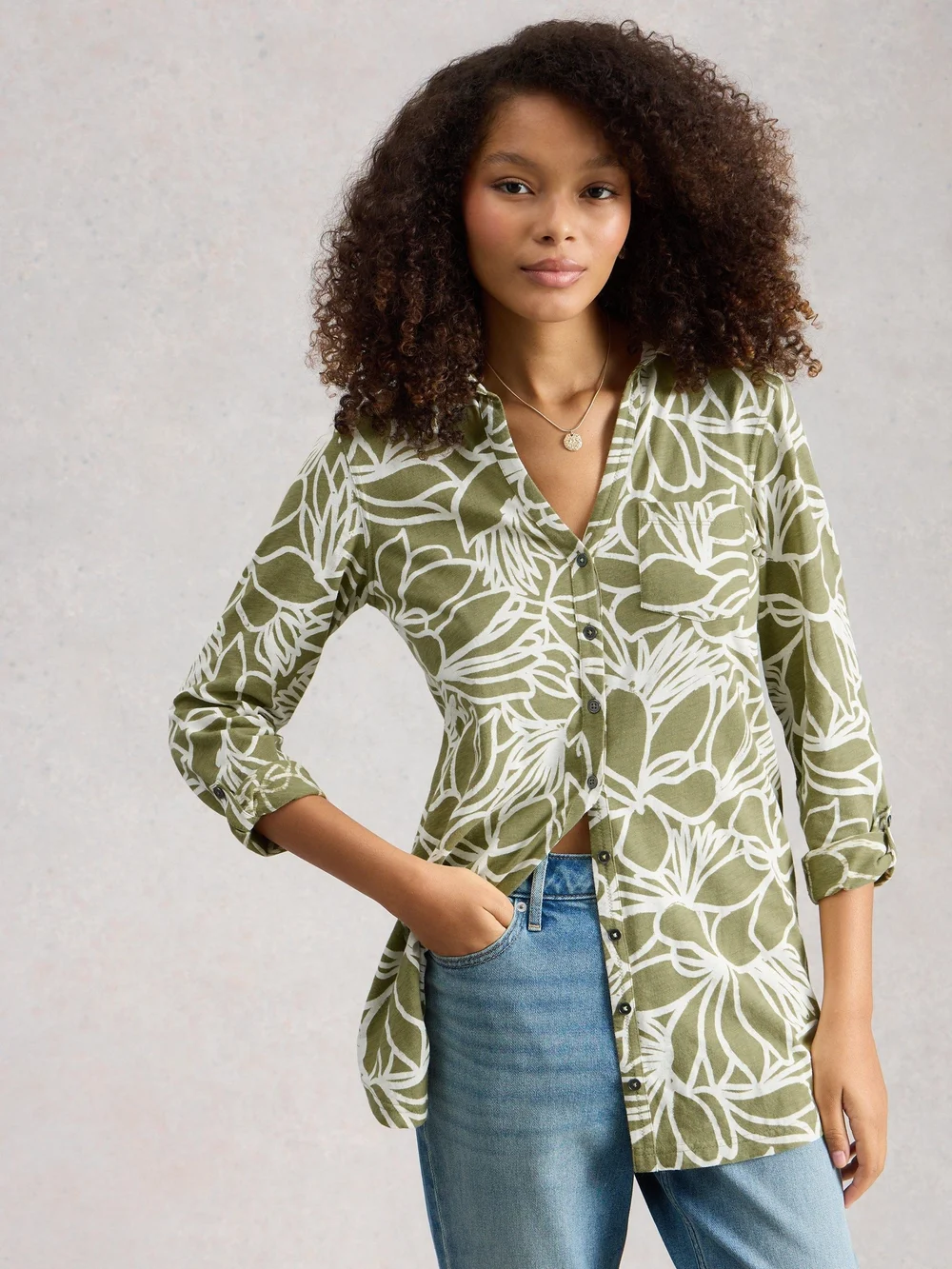 CHEMISE LONGUE ANNIE - Green Pr - 52 Image 1